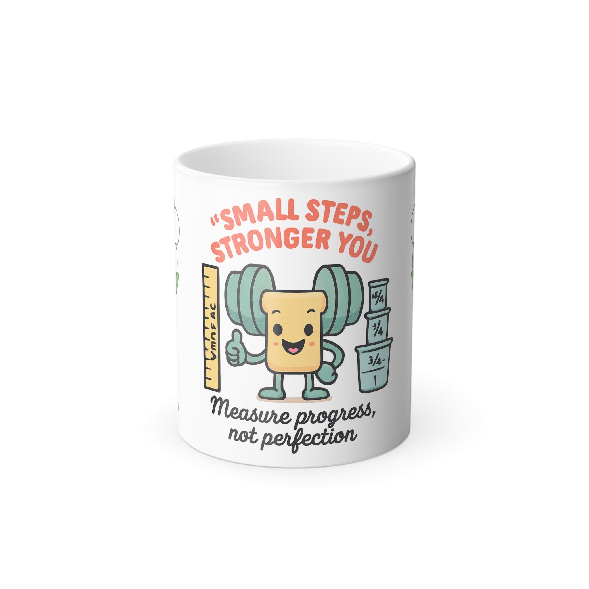 Motivational Coffee Mug, Exercise Mug, Fitness Gift, Unique Color Changing Cup, Progress Tracker, Perfect for Gym Enthusiasts