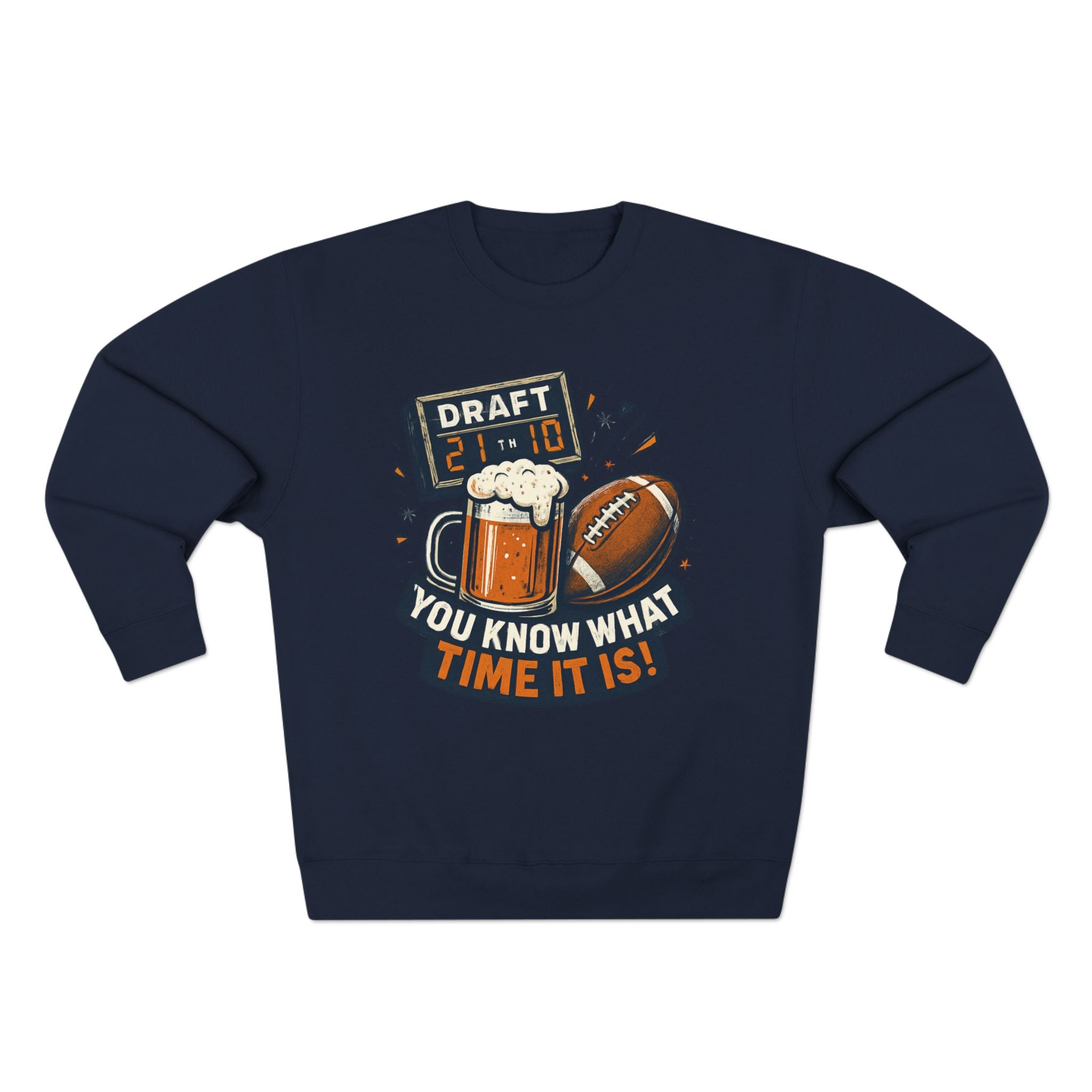 Draft Day Crewneck Sweatshirt | You Know What Time It Is! | Unisex Fashion | Sports Fan Apparel | Gift for Him/Her | Tailgating Essentials