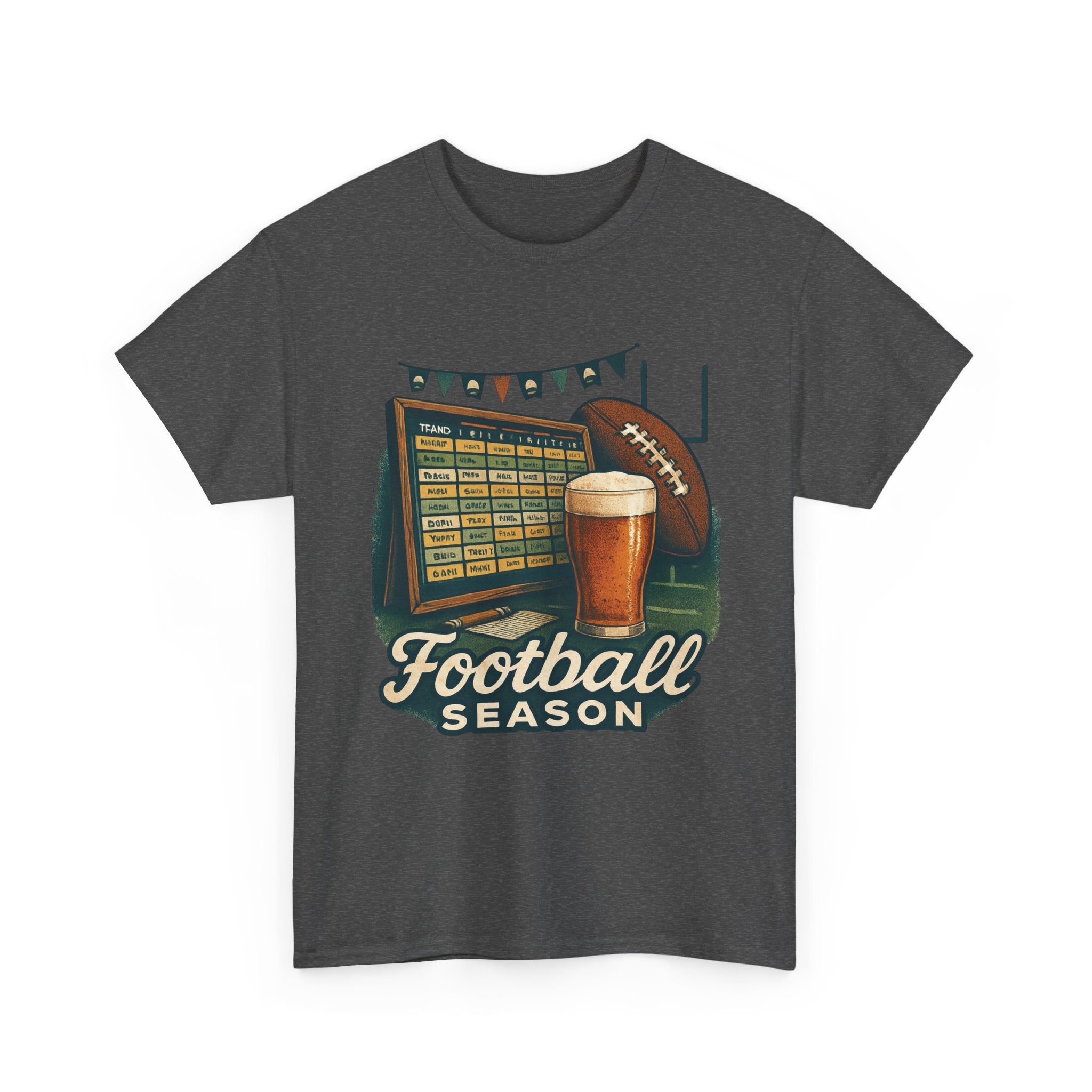 Football Season Unisex Heavy Cotton Tee | Game Day Shirt, Sports Enthusiast Gift, Tailgate Apparel, Football Fan Gear, Casual Comfort