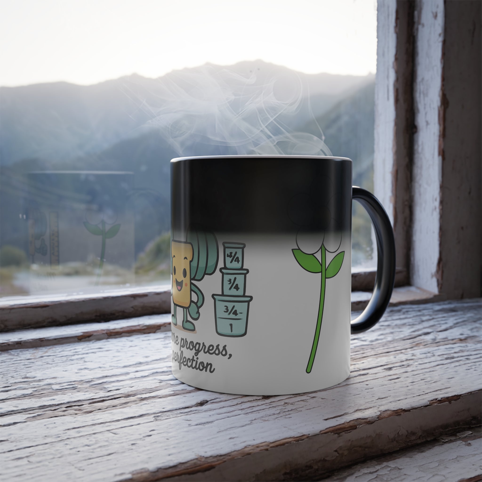 Motivational Coffee Mug, Exercise Mug, Fitness Gift, Unique Color Changing Cup, Progress Tracker, Perfect for Gym Enthusiasts