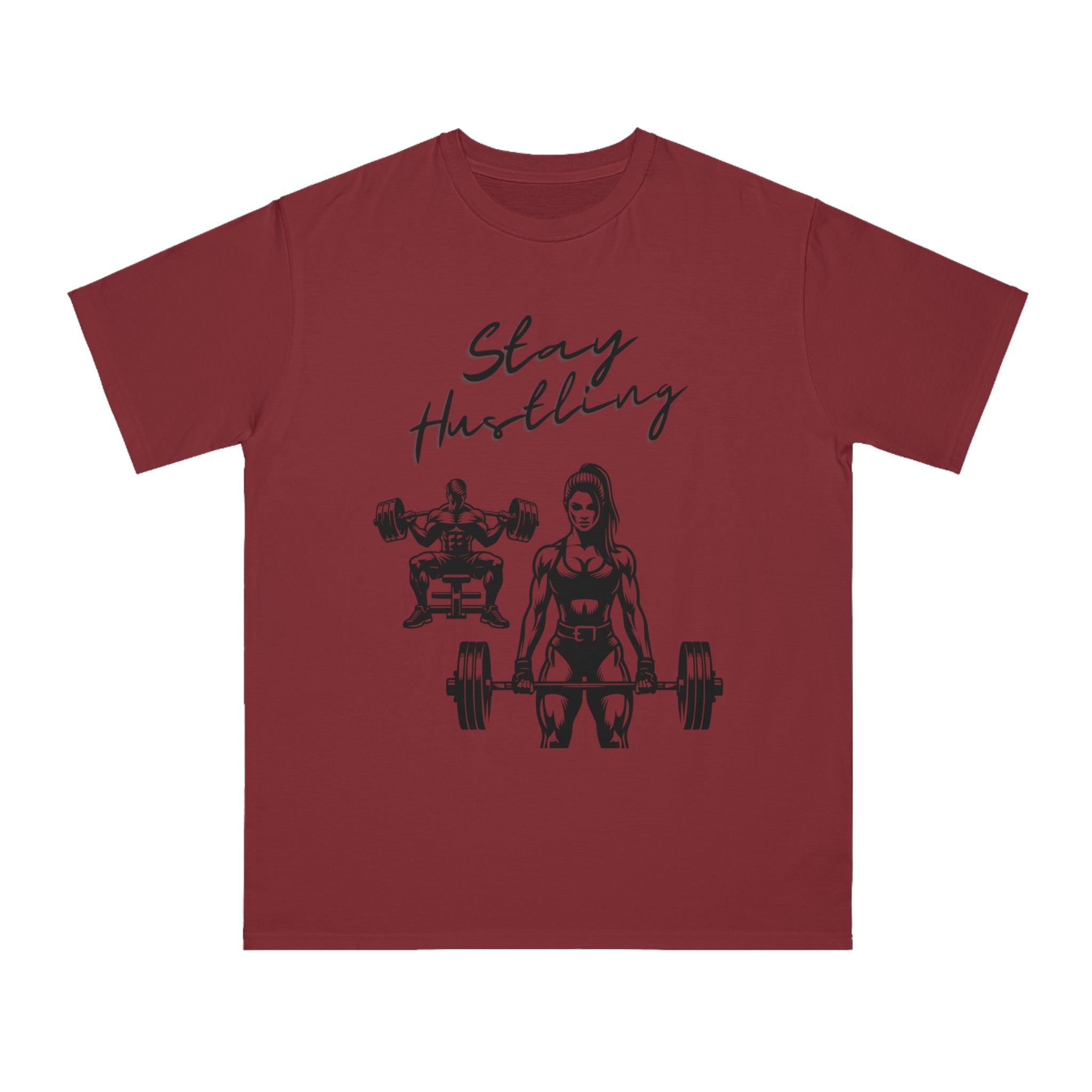 Stay Hustling Fitness T-Shirt, Organic Unisex Workout Tee, Exercise Apparel, Gym Shirt, Motivation Gift