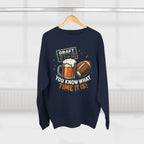 Draft Day Crewneck Sweatshirt | You Know What Time It Is! | Unisex Fashion | Sports Fan Apparel | Gift for Him/Her | Tailgating Essentials