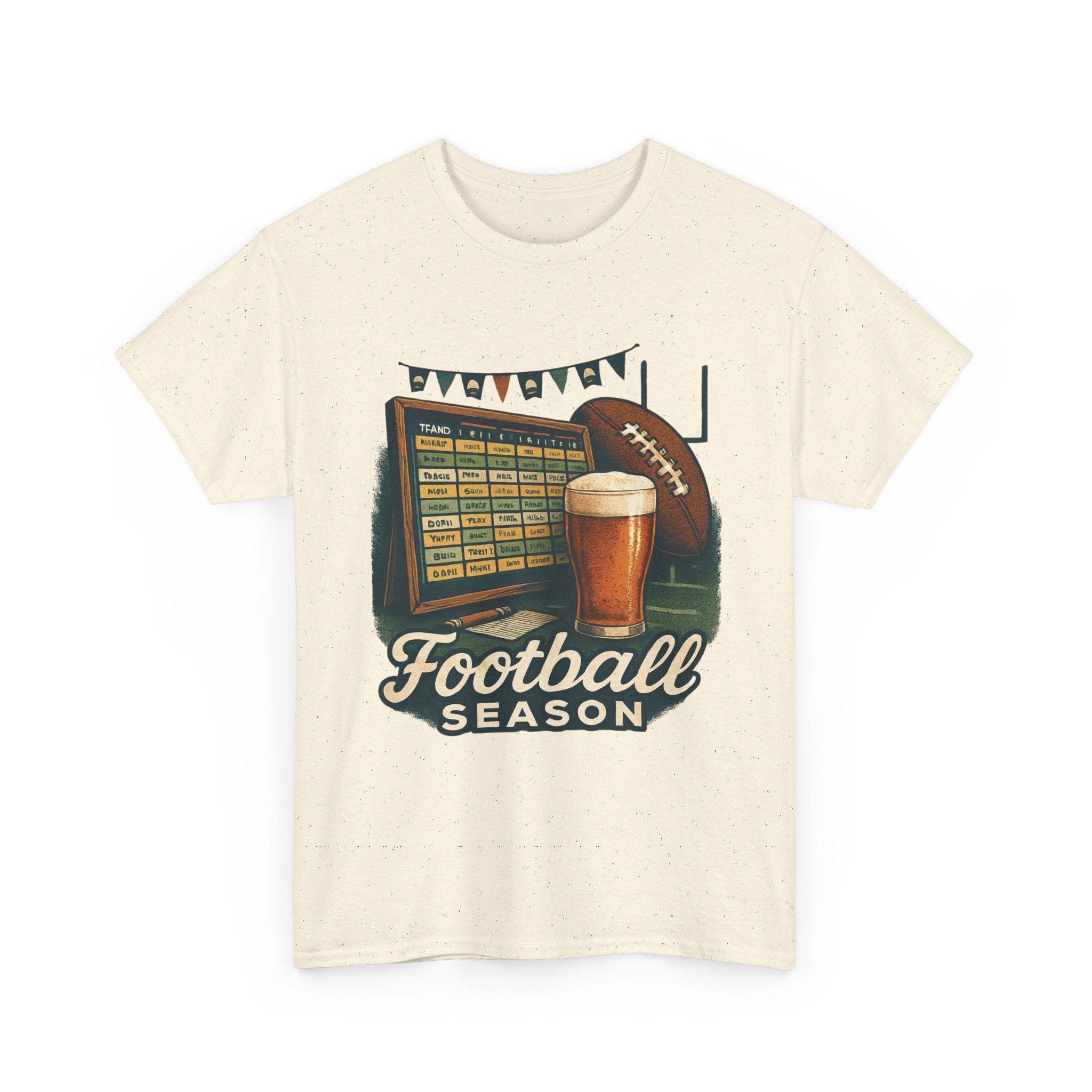 Football Season Unisex Heavy Cotton Tee | Game Day Shirt, Sports Enthusiast Gift, Tailgate Apparel, Football Fan Gear, Casual Comfort