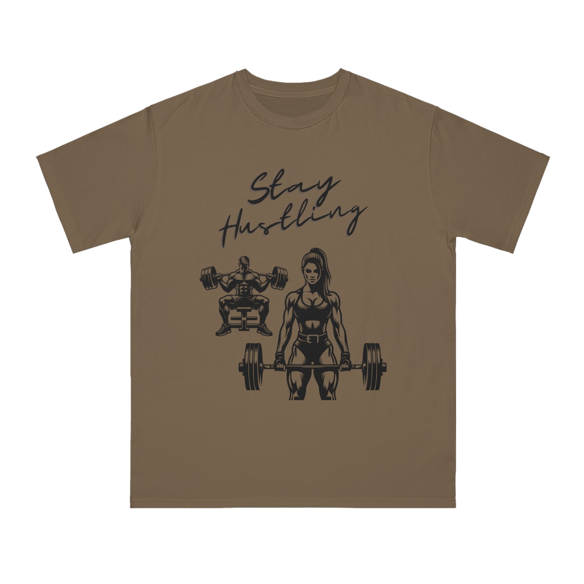 Stay Hustling Fitness T-Shirt, Organic Unisex Workout Tee, Exercise Apparel, Gym Shirt, Motivation Gift