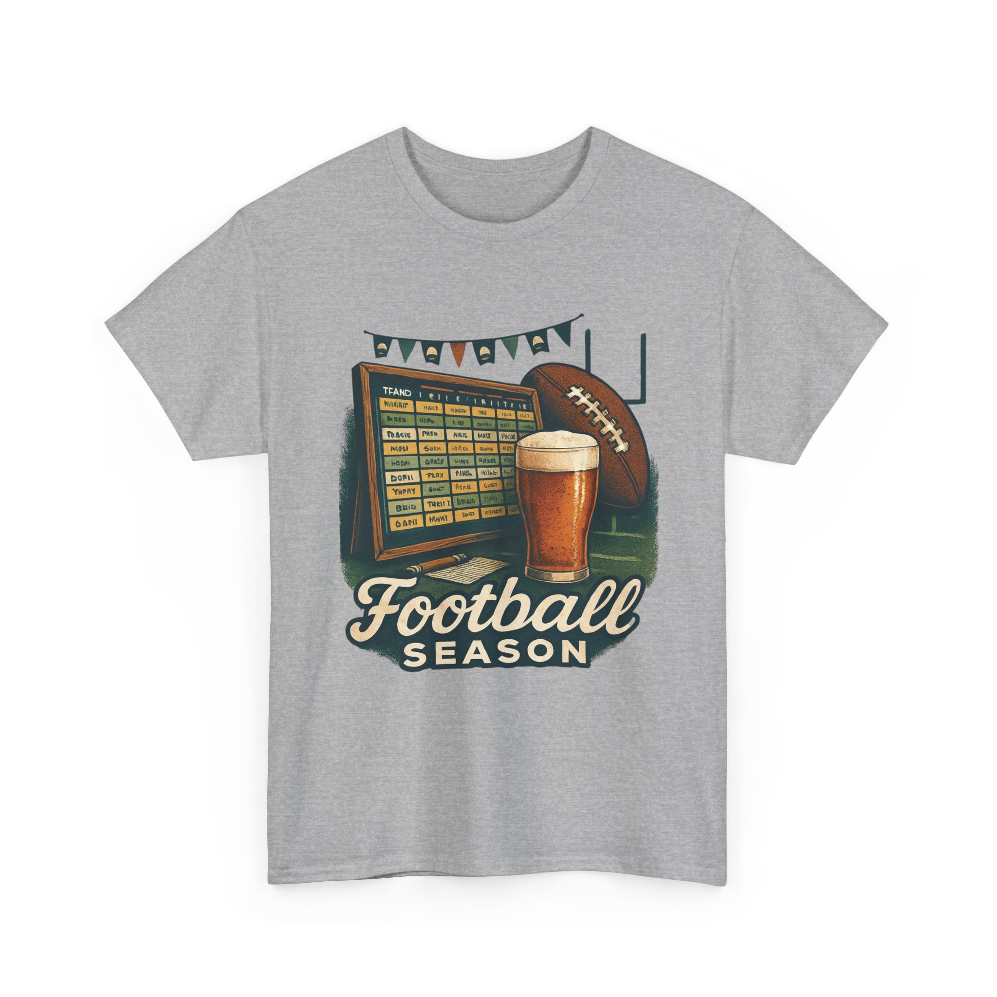 Football Season Unisex Heavy Cotton Tee | Game Day Shirt, Sports Enthusiast Gift, Tailgate Apparel, Football Fan Gear, Casual Comfort