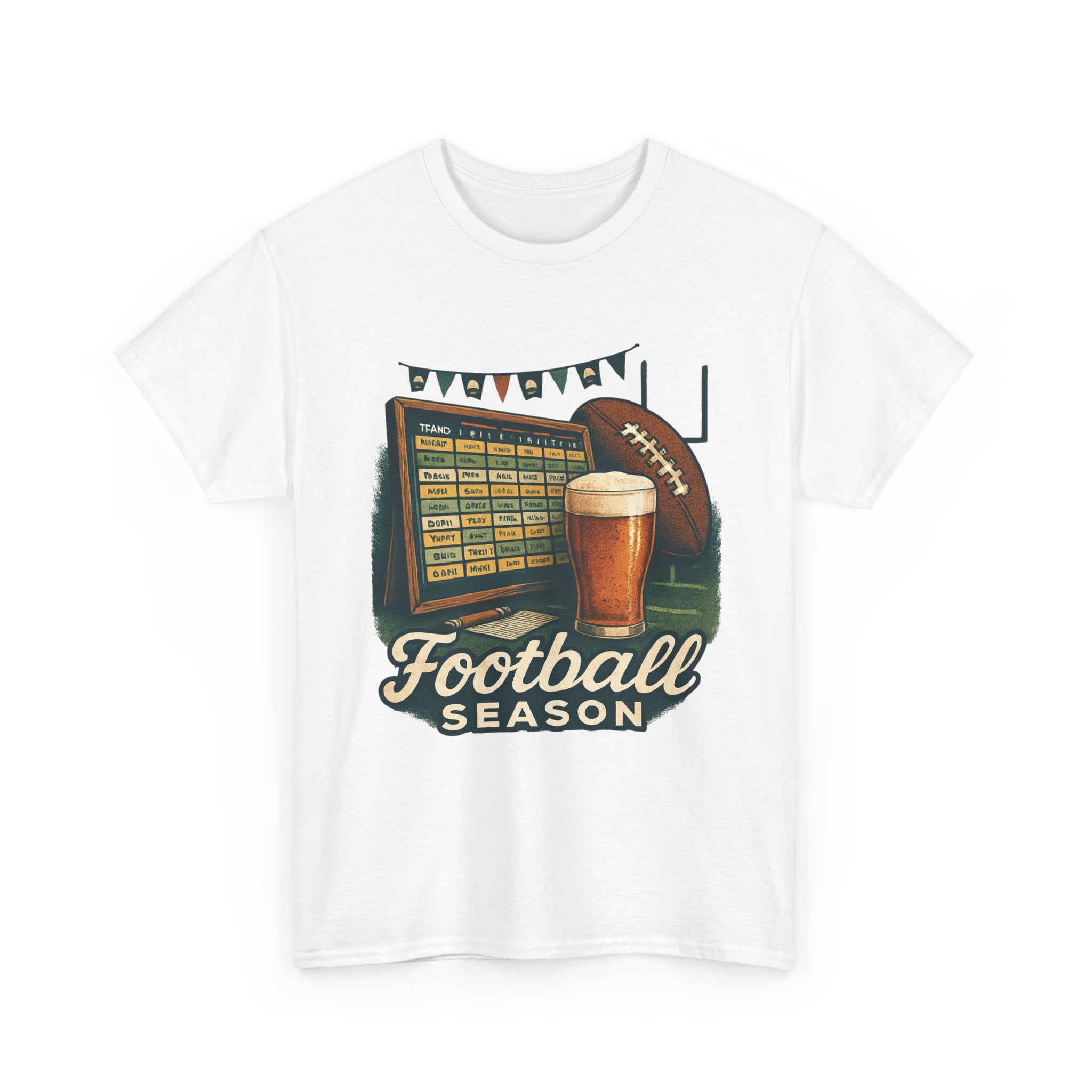Football Season Unisex Heavy Cotton Tee | Game Day Shirt, Sports Enthusiast Gift, Tailgate Apparel, Football Fan Gear, Casual Comfort