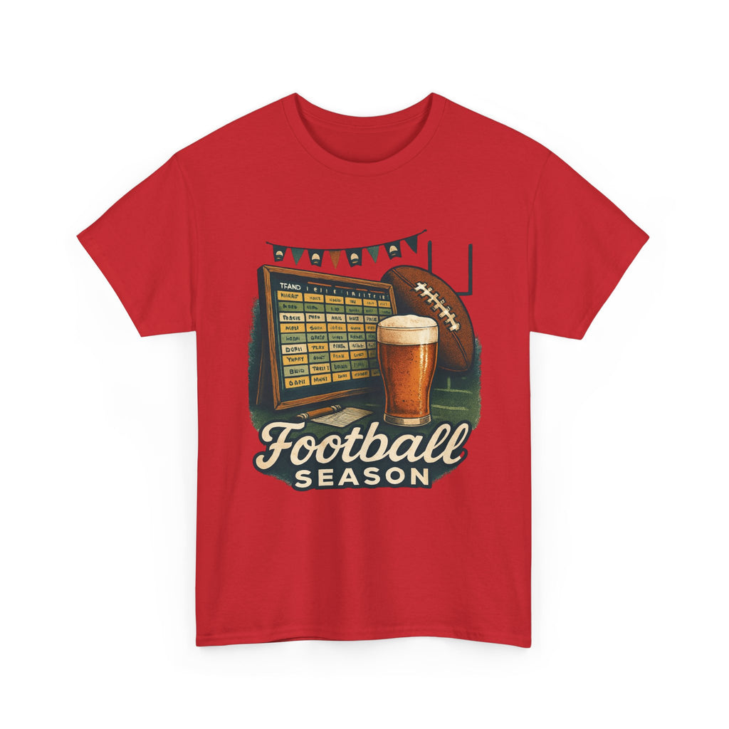 Football Season Unisex Heavy Cotton Tee | Game Day Shirt, Sports Enthusiast Gift, Tailgate Apparel, Football Fan Gear, Casual Comfort