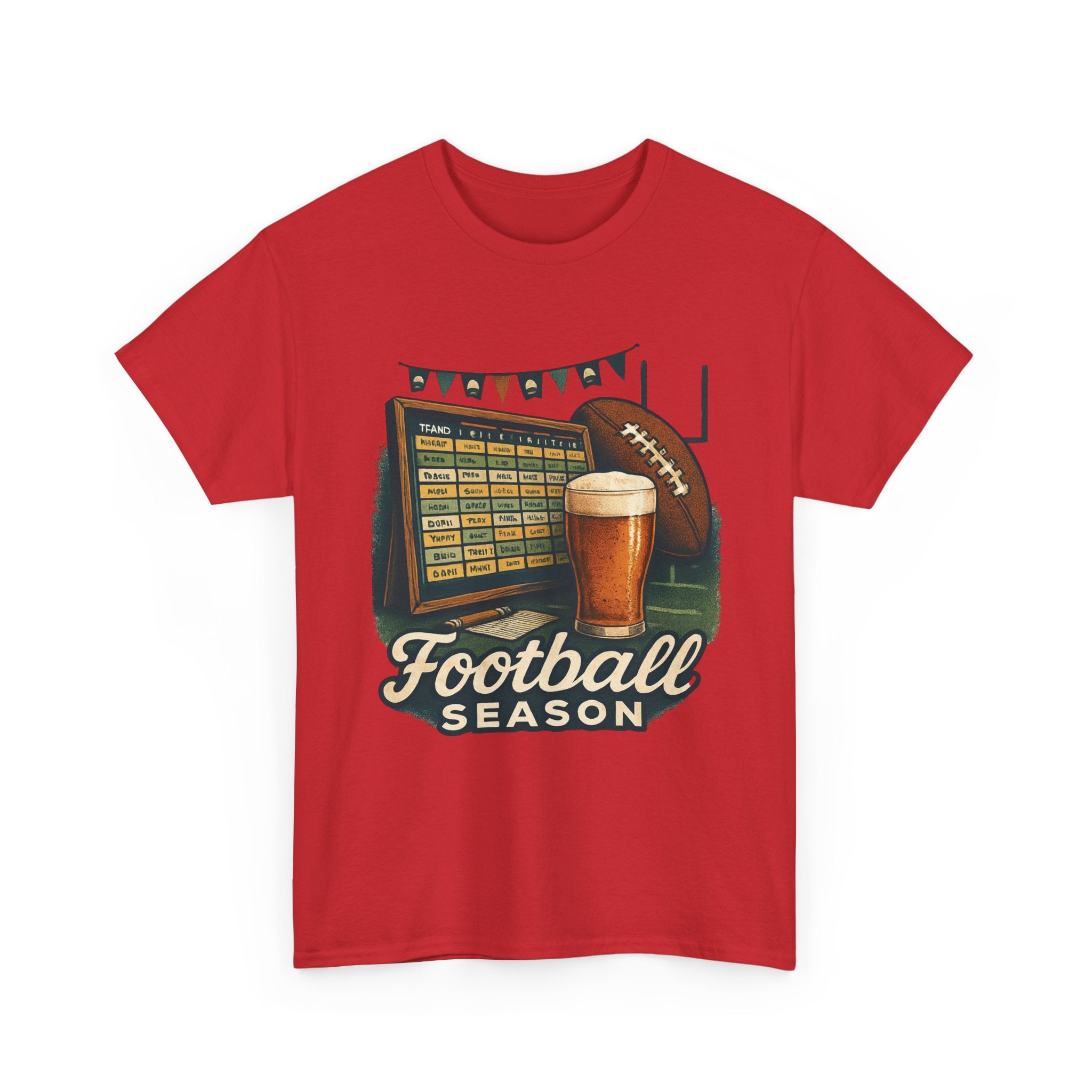 Football Season Unisex Heavy Cotton Tee | Game Day Shirt, Sports Enthusiast Gift, Tailgate Apparel, Football Fan Gear, Casual Comfort