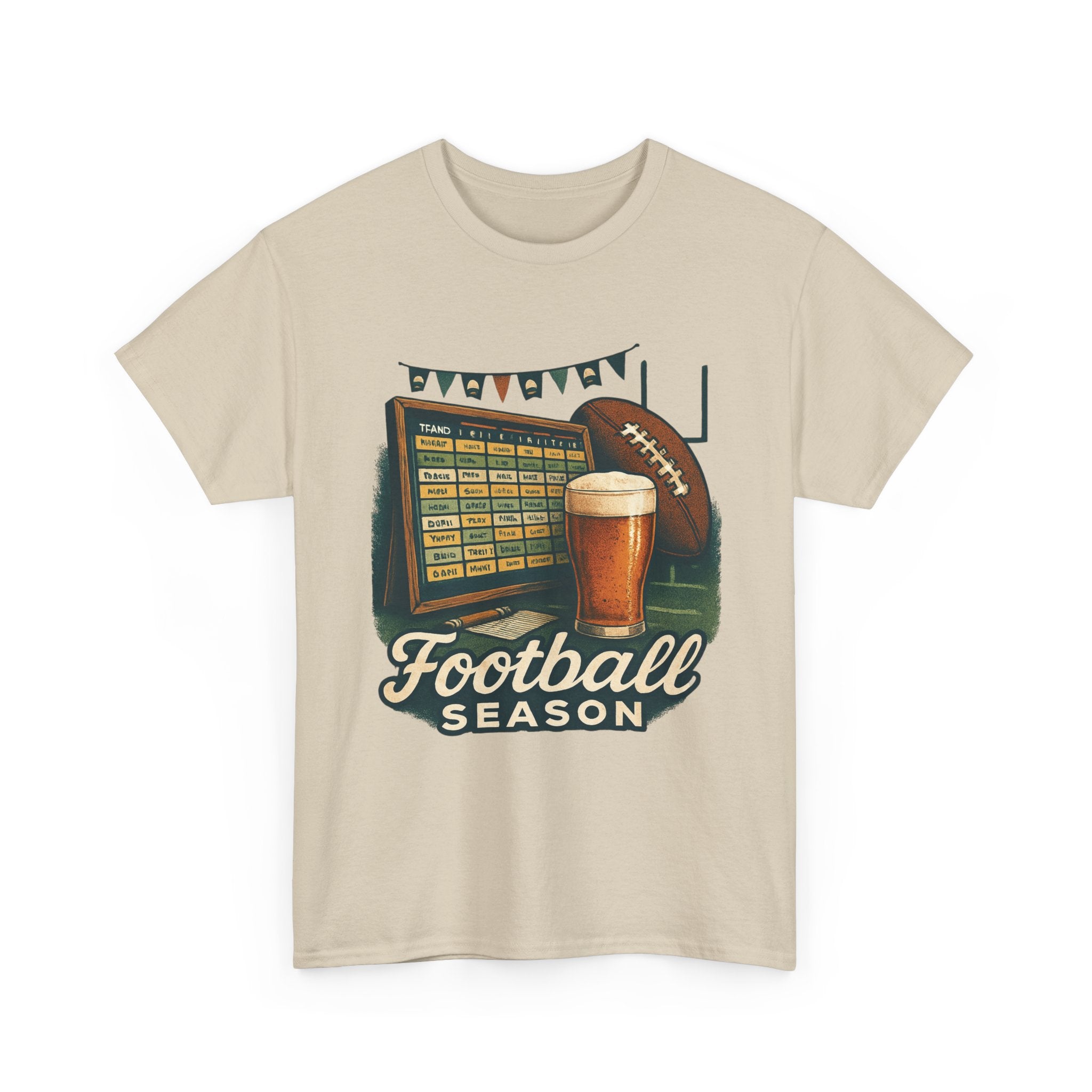 Football Season Unisex Heavy Cotton Tee | Game Day Shirt, Sports Enthusiast Gift, Tailgate Apparel, Football Fan Gear, Casual Comfort
