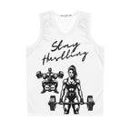 Motivational Basketball Jersey - Stay Hustling, Workout Gear, Fitness Apparel, Sportswear, Gift for Athletes