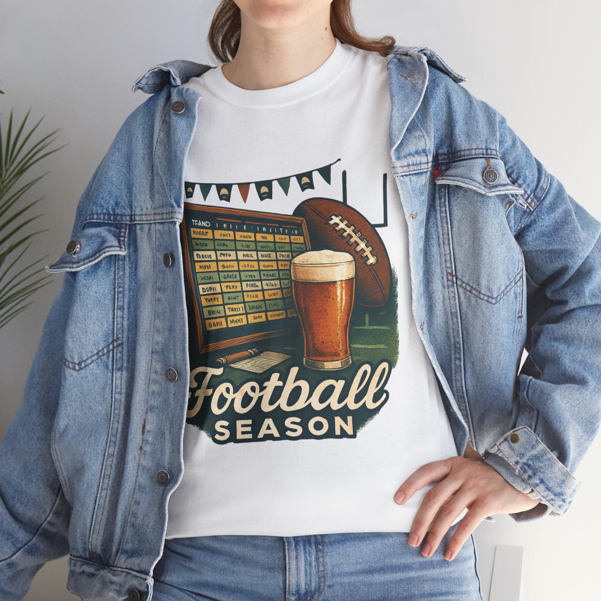 Football Season Unisex Heavy Cotton Tee | Game Day Shirt, Sports Enthusiast Gift, Tailgate Apparel, Football Fan Gear, Casual Comfort
