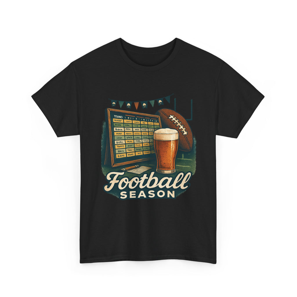 Football Season Unisex Heavy Cotton Tee | Game Day Shirt, Sports Enthusiast Gift, Tailgate Apparel, Football Fan Gear, Casual Comfort
