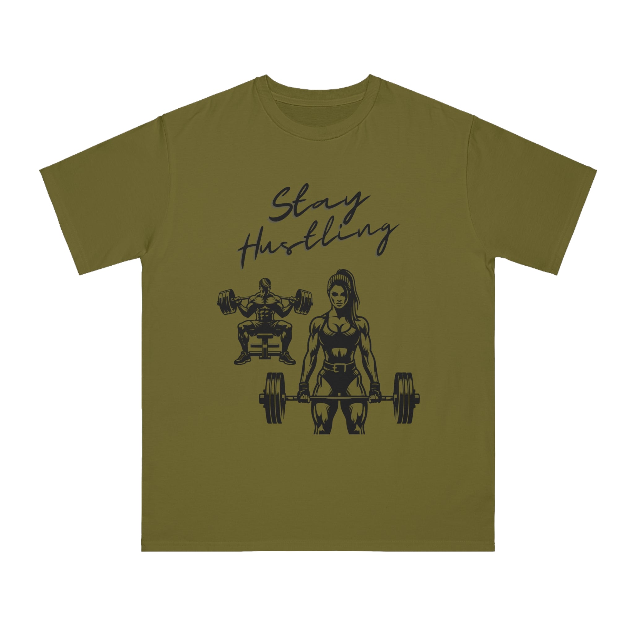 Stay Hustling Fitness T-Shirt, Organic Unisex Workout Tee, Exercise Apparel, Gym Shirt, Motivation Gift