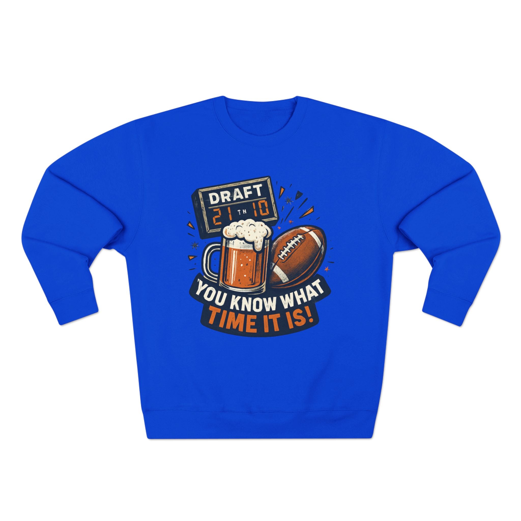 Draft Day Crewneck Sweatshirt | You Know What Time It Is! | Unisex Fashion | Sports Fan Apparel | Gift for Him/Her | Tailgating Essentials