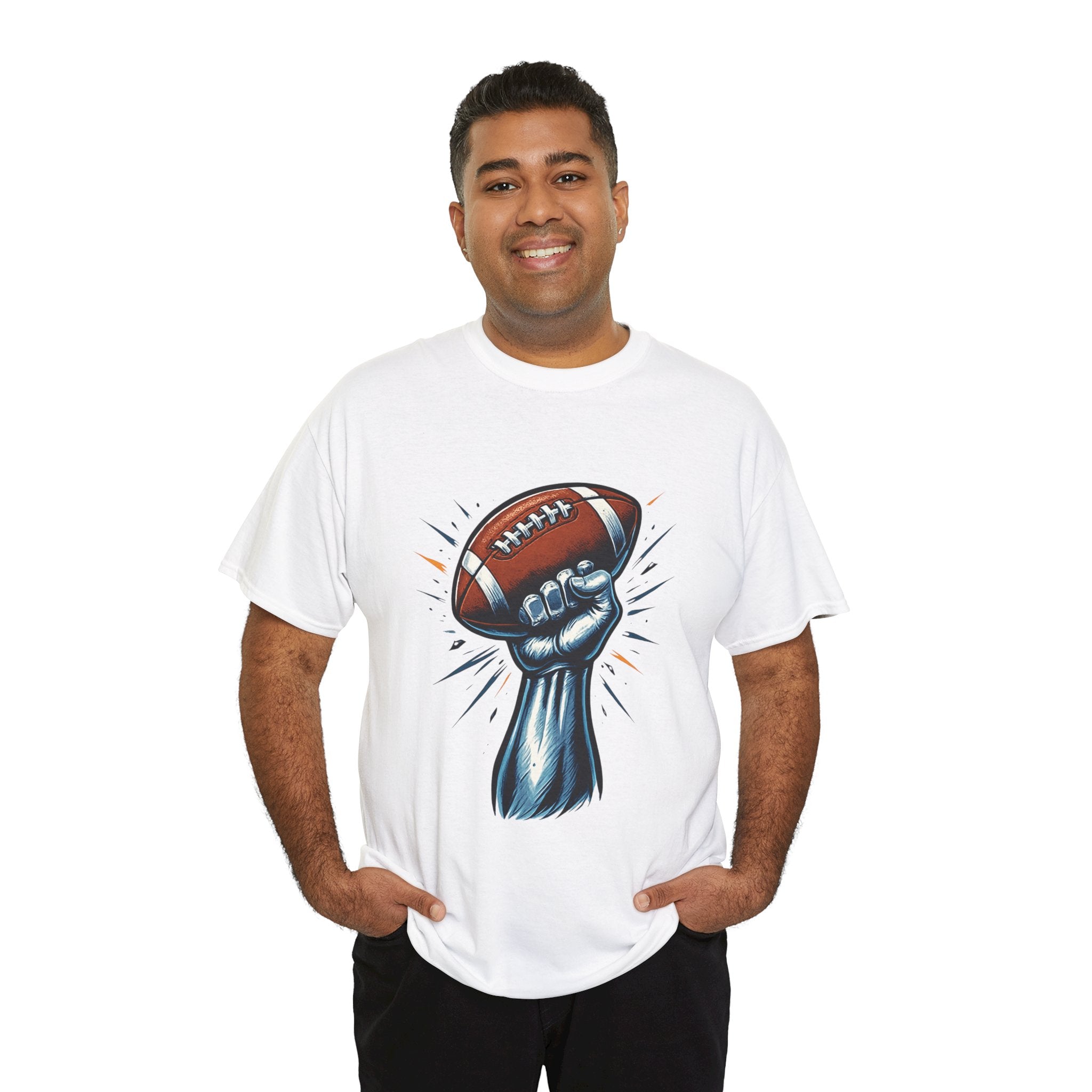 Empowered Football Fan Tee, Unisex Heavy Cotton Tee for Game Days, Sports Enthusiast Gift, Tailgate Party Shirt, Football Season Apparel