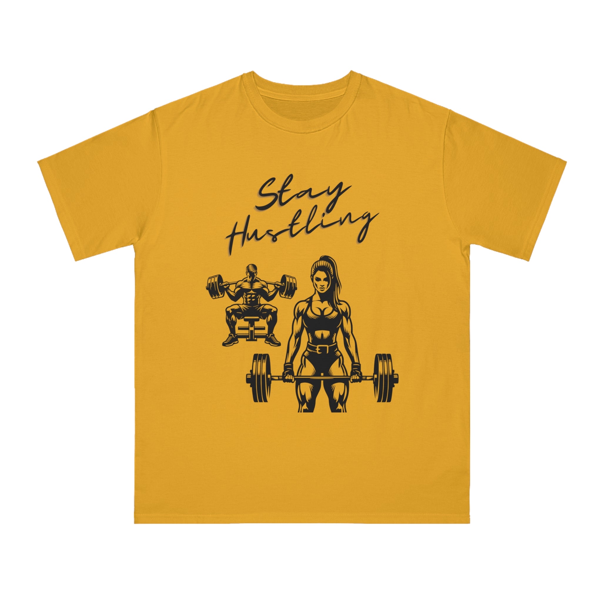 Stay Hustling Fitness T-Shirt, Organic Unisex Workout Tee, Exercise Apparel, Gym Shirt, Motivation Gift