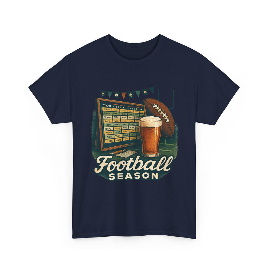 Football Season Unisex Heavy Cotton Tee | Game Day Shirt, Sports Enthusiast Gift, Tailgate Apparel, Football Fan Gear, Casual Comfort