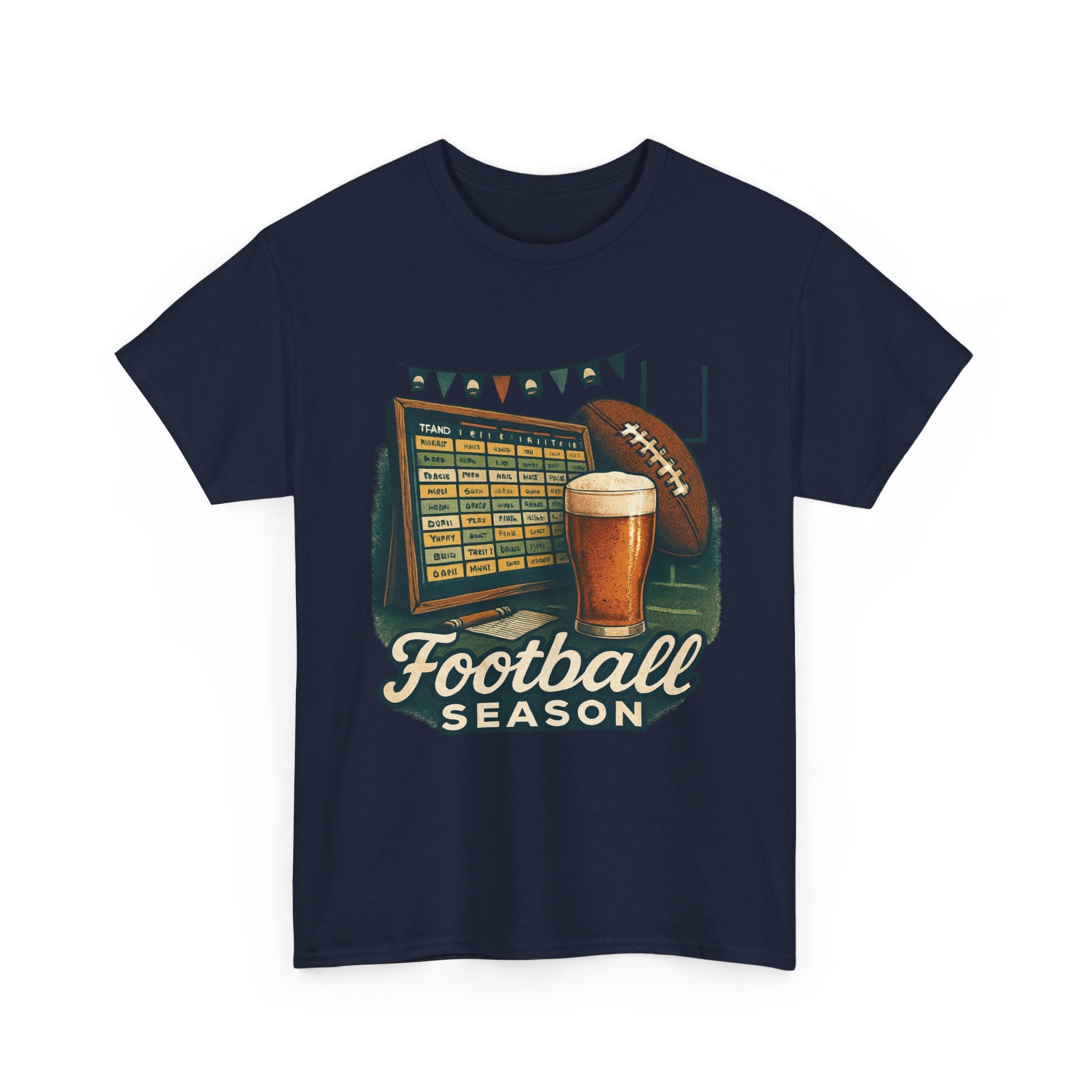 Football Season Unisex Heavy Cotton Tee | Game Day Shirt, Sports Enthusiast Gift, Tailgate Apparel, Football Fan Gear, Casual Comfort