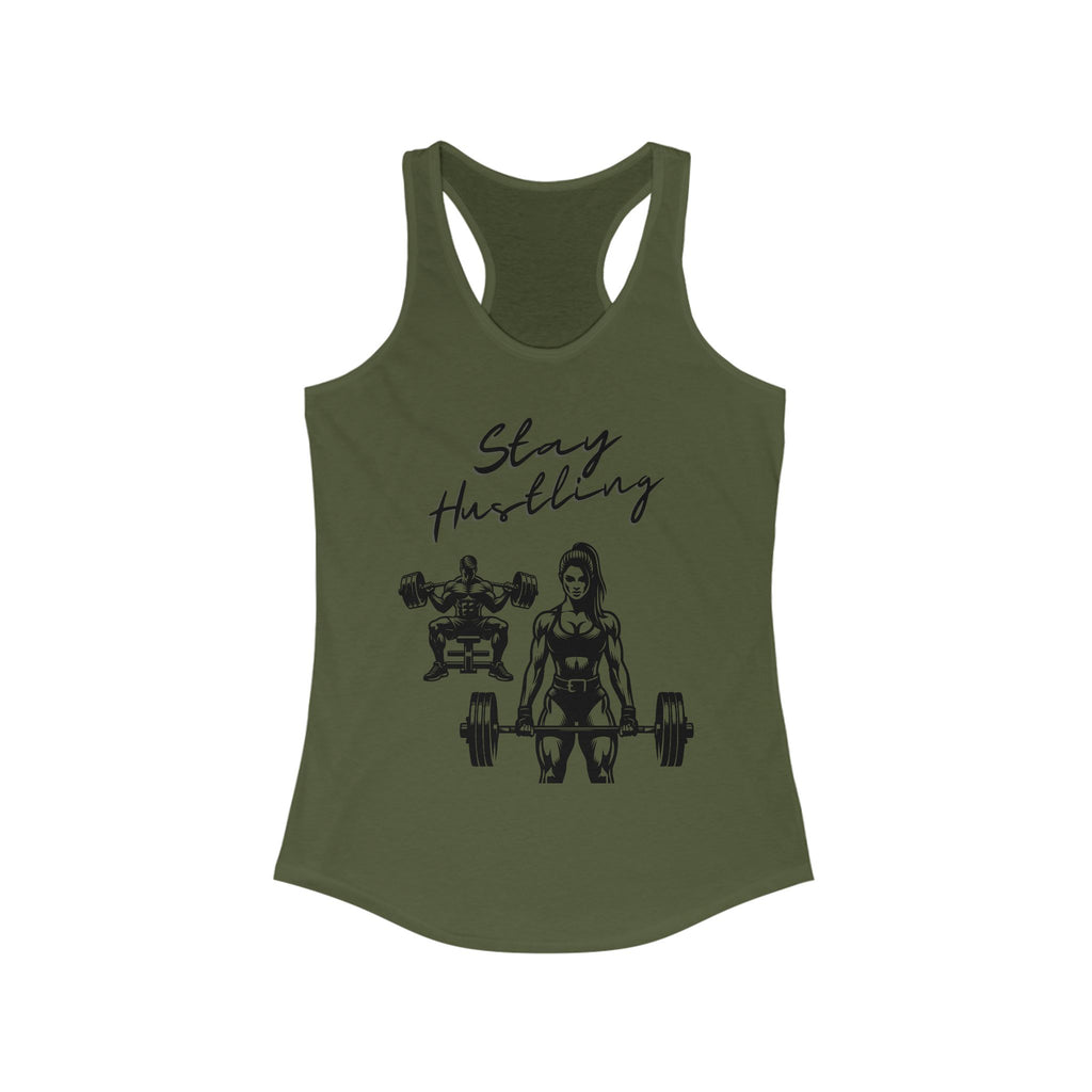 Stay Hustling Women's Tank Top - Fitness Apparel, Workout Shirt, Gym Fashion, Motivational Tee, Exercise Gear