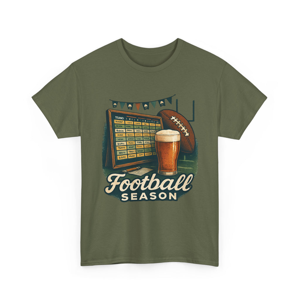 Football Season Unisex Heavy Cotton Tee | Game Day Shirt, Sports Enthusiast Gift, Tailgate Apparel, Football Fan Gear, Casual Comfort