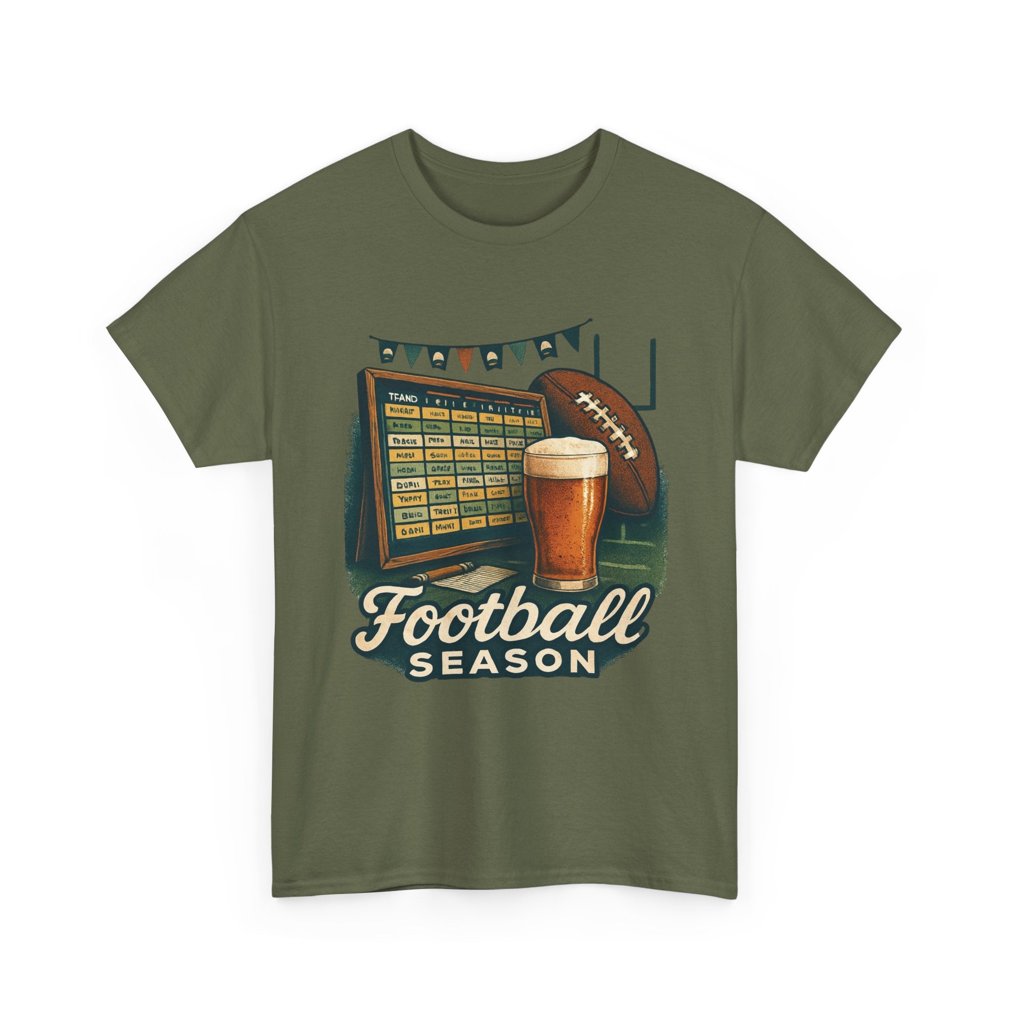 Football Season Unisex Heavy Cotton Tee | Game Day Shirt, Sports Enthusiast Gift, Tailgate Apparel, Football Fan Gear, Casual Comfort