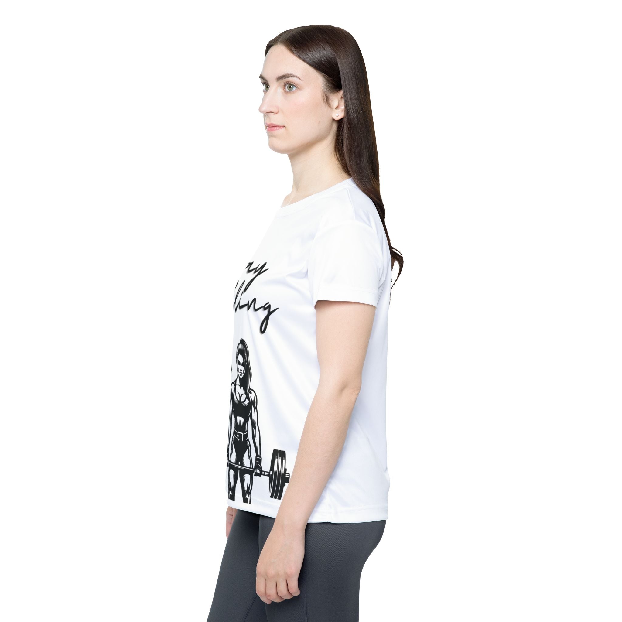 Women's Fitness Tee - Stay Hustling, Workout Shirt, Gym Top, Athletic Wear, Motivational Sportswear