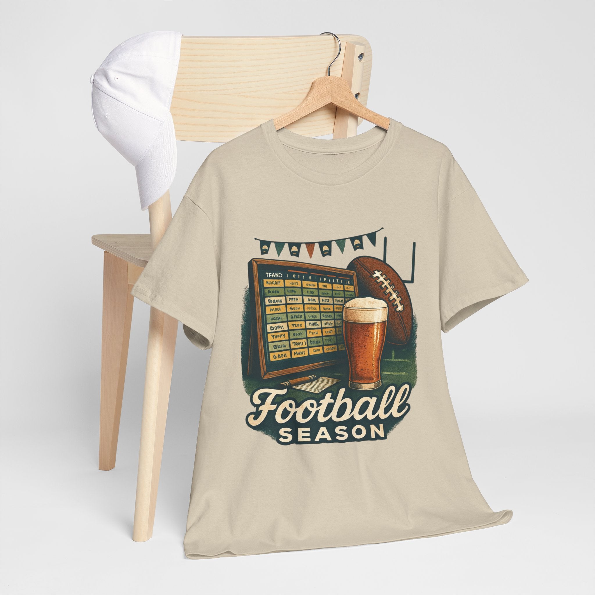 Football Season Unisex Heavy Cotton Tee | Game Day Shirt, Sports Enthusiast Gift, Tailgate Apparel, Football Fan Gear, Casual Comfort