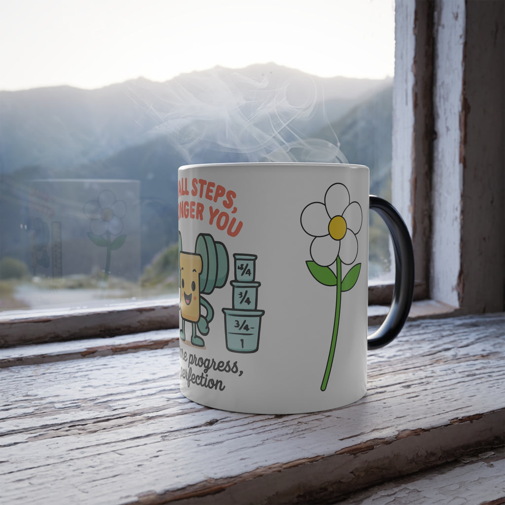 Motivational Coffee Mug, Exercise Mug, Fitness Gift, Unique Color Changing Cup, Progress Tracker, Perfect for Gym Enthusiasts