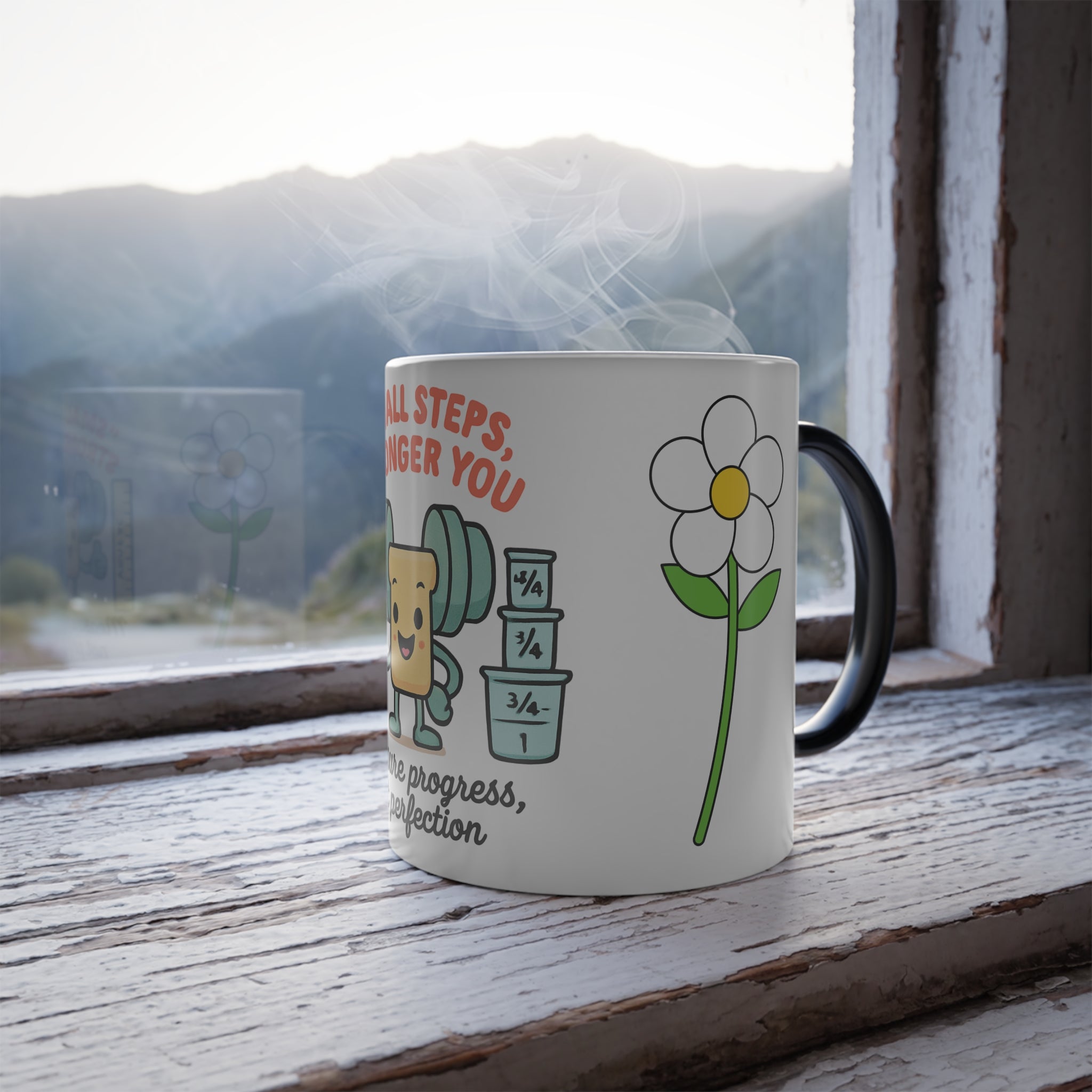 Motivational Coffee Mug, Exercise Mug, Fitness Gift, Unique Color Changing Cup, Progress Tracker, Perfect for Gym Enthusiasts