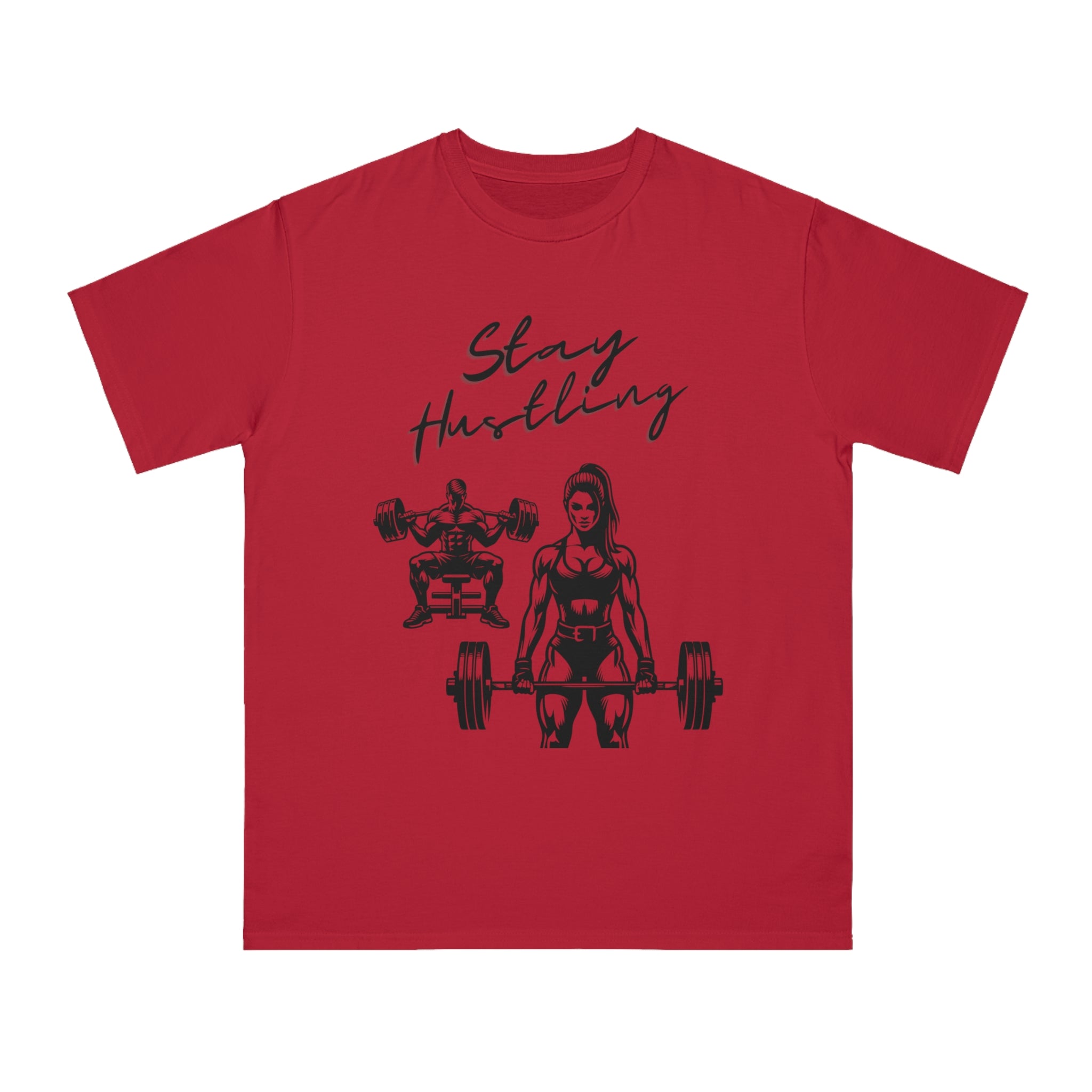 Stay Hustling Fitness T-Shirt, Organic Unisex Workout Tee, Exercise Apparel, Gym Shirt, Motivation Gift